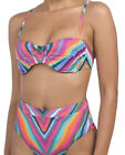 NEW Trina Turk Swimwear bra top high waist Size  10 LOUVRE UNDER WIRE With Tags