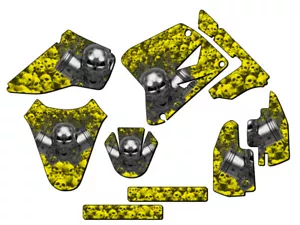2001-2004 RM 85 FLAMING ENGEARHEAD Yellow Senge Kit de Gráficos Compatible con Su... - Imagen 1 de 4