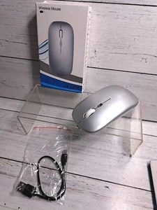 Bluetooth Soft Click Mouse, Rechargeable, Slim Portable USB Mice - Picture 1 of 7