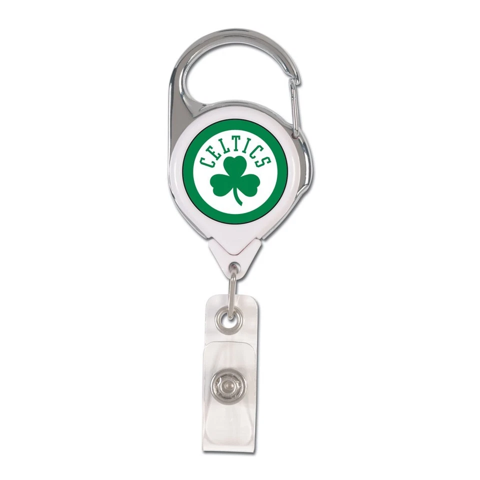 BOSTON CELTICS PREMIUM METAL RETRACTABLE ID BADGE HOLDER KEY CHAIN WINCRAFT - Image 1 of 1