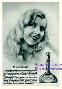 Miss Pixavon Louise Zamponi aus Judenburg Reklame 1929 Österreich Werbung Haar + - Bild 1 von 1