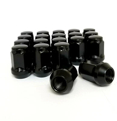 20PC BLACK ACORN LUG NUT |12X1.5| FORD FUSION 06-19 FUSION SPORT 17-19 |14X1.5| - Image 1 of 3