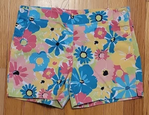 Janie & Jack Girl's 10 Colorful Floral Shorts Adjustable Waist 24 x 3 - Picture 1 of 6