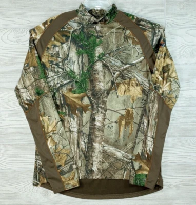 Field & Stream Realtree Hunt Shirt Medium Camo Smartwick Base Layer No Scent C3 - Image 1 of 4