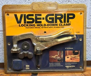NOS Vintage Vise-Grip 11HD Petersen Dewitt Locking Hold-DowClamp W/Swivel Pads - Picture 1 of 2