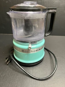 KitchenAid 3.5 Cup Food Chopper Turquoise Blue Small Mini KFC3516AQ E105402 - Picture 1 of 9