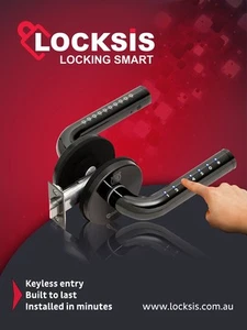 Locksis Smart Lever - Digital Door Lock - Easy DIY Install -Secure Keyless Entry - Picture 1 of 12