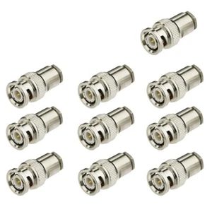 Paquete de 10 conectores de abrazadera macho BNC para cable coaxial RG58 LMR-195 RG400 RG142 - Imagen 1 de 6