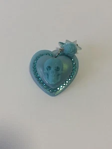 Tarina Tarantino Swarovski Blue Heart Skull Rose Ring New - Picture 1 of 4