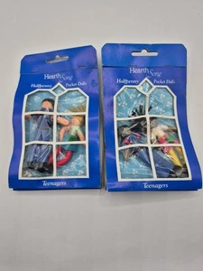 NEW Vintage HEARTH SONG Halfpenny Pocket Dolls SET Teenagers - Picture 1 of 7