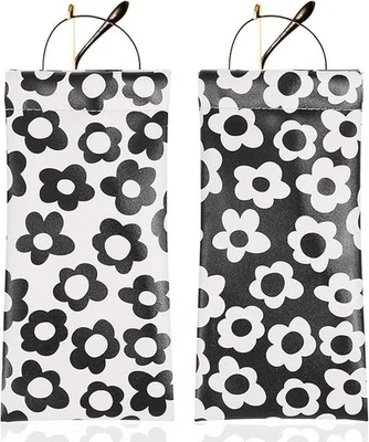 Estuche de 2 piezas para gafas de sol de cuero PU suave con paño de limpieza lindo Ae Foto 1 de 4