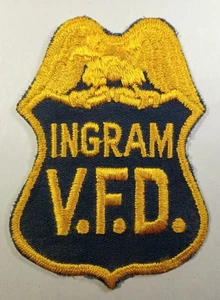 Vintage Ingram V.F.D. Aufnäher Feuerwehr Pennsylvania PA Aufnäher Feuerwehr - Bild 1 von 3
