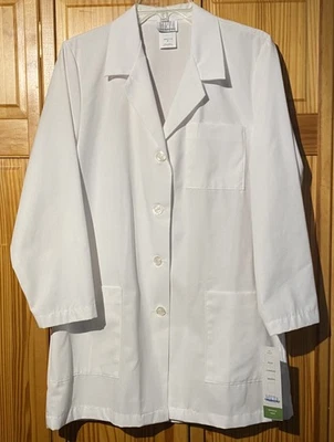 Abrigo de laboratorio Meta Fundamentals blanco 15000-11 nuevo con etiquetas. "Talla pequeña W 33"" tres bolsillos" Foto 1 de 4