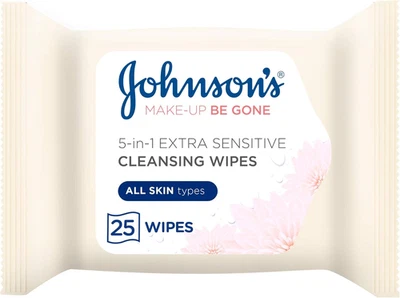Johnson'S Makeup Be Gone Extra-Sensitive Wipes, Pack of 25 - Image 1 of 4