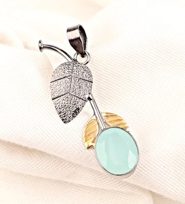 Ciondolo gioiello fatto a mano in argento sterling 925 pietra preziosa... - Immagine 1 di 4