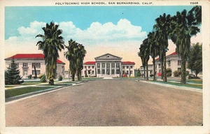 SAN BERNARDINO CA POLYTECHNIC HIGH SCHOOL c1930 VINTAGE POSTCARD 080525 U - Picture 1 of 2