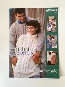 Vintage Patons Knitting Pattern Booklet 1147 Winter Weekends Mens Ladies Jumpers - Picture 1 of 4