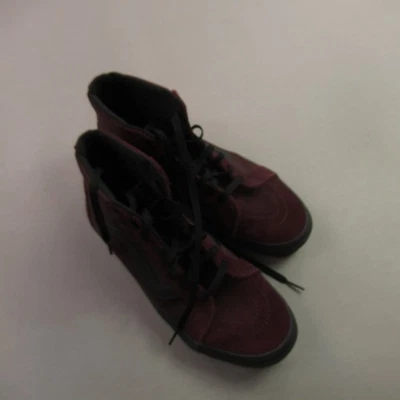 Vans Sk8 Hi Logo Flame Mens Size 9 Burgundy Athletic Casual Skate Shoes 500714 - Image 1 of 4