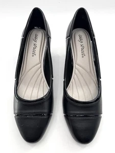Easy Street Pumps Datia Shoes NEW Size 9 1/2 NARROW Blk Pointed Toe Kitten Heel - Picture 1 of 9