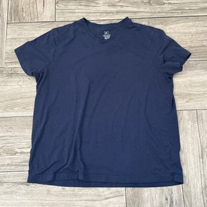 George Navy Blue V Neck Short Sleeve T-Shirt Tee Size 2XL (50-52) XXL - Picture 1 of 4