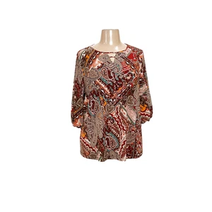 Catherines Brown Paisley Blouse - Picture 1 of 4