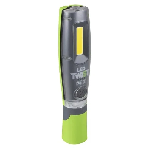 Sealey LED1001G LED Twist Rechargeable Inspection Light 8W COB & 1W SMD O/S - Image 1 of 1