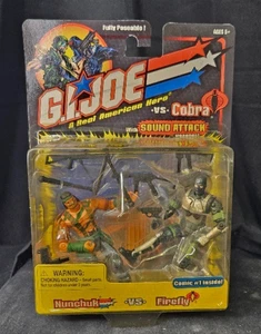 GI Joe vs Cobra Nunchuck vs Firefly Action Figures Hasbro 2002 - Picture 1 of 5