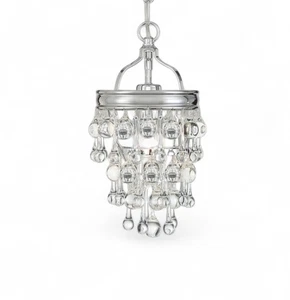 Crystorama Lighting One Light Mini Chandelier 131-CH Calypso Chrome - Picture 1 of 4