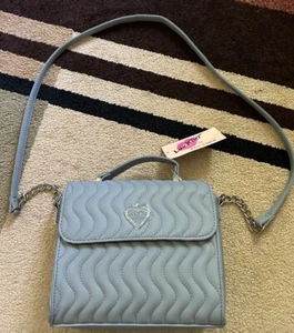 Luv Betsy Johnson LBADDY Quilted Crossbody Blue Purse NWT - Picture 1 of 12