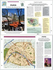 Paris - Western Europe - Atlas Of The World - Fact File Fold-Out Page - Picture 1 of 1
