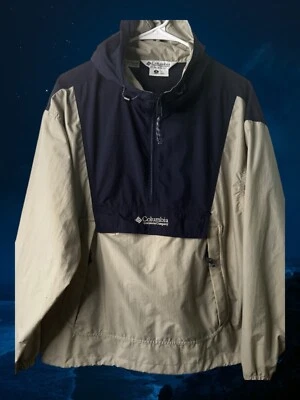 Cortavientos Columbia con capucha para mujer azul marino/bronceado talla M muchos bolsillos Foto 1 de 4