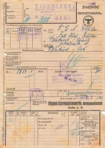 Carta de porte Reichsbahn 1942 sala sala a Neukirch cacao chocolate - Imagen 1 de 2