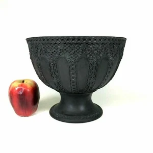Rare Wedgwood Black Basalt Footed Center Bowl - Picture 1 of 7