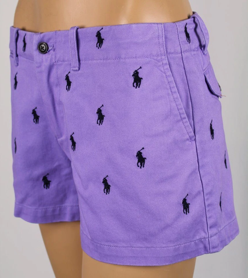 Ralph Lauren Sport Purple Shorts Navy Blue Ponies POLO Logo NWT - Image 1 of 1