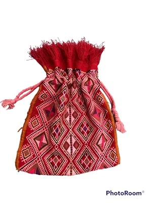 Hermoso bolso rojo hecho a mano 55 X40cm - Imagen 1 de 4