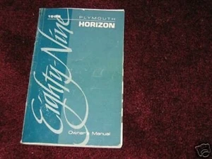 1989 PLYMOUTH HORIZON OWNERS MANUAL 89 - Picture 1 of 1