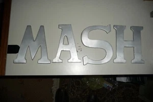 LETTERS cast aluminium WASH or MASH 16cm high professional quality SIGN W3 - Picture 1 of 4