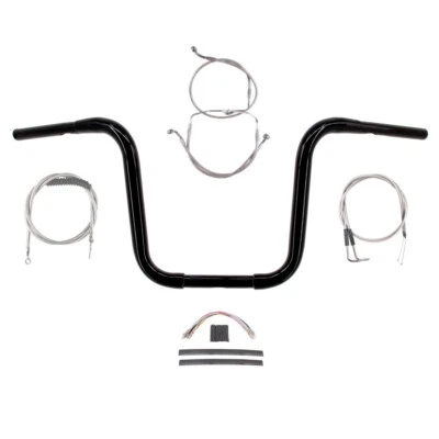 Kit de manillar 1 1/4" negro estrecho 12" Harley Road Glide King Cruise 1996-2006 Foto 1 de 2