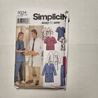 Simplicity 9334 Misses Mens Size L-Xl Scrubs Medical Uniform Top Pants Jacket