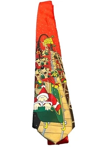 Cravatta natalizia Babbo Natale e renne - Foto 1 di 4