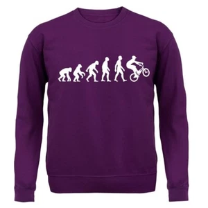 Evolution of man BMX - Kids Hoodie / Sweater - Bike Bikes Cycling Ride Rider - Picture 1 of 11