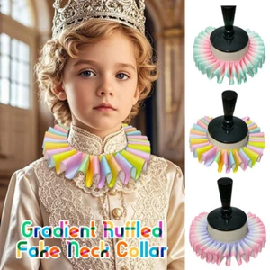 Viktorianische Renaissance gekräuselt gefälschter Halsband Clown Cosplay Halsband Kostüm USA - Bild 1 von 15