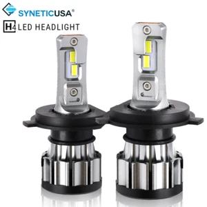 Syneticusa H4 9003 LED CSP Headlight Kit High/Low Beam Light Bulbs 6000K White - Picture 1 of 10