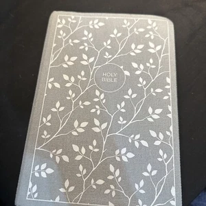 Holy Bible NIV Large Print Zondervan Gray Cloth Flex Case - Picture 1 of 7