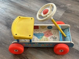 Vintage Fisher Price #987 Creative Coaster - Ride on Wagon - Picture 1 of 9