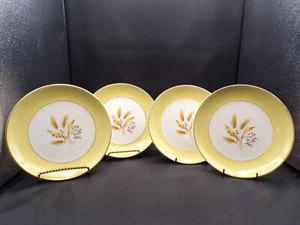 4 USA Vintage Century Semi-Vitreous Autumn Gold Pattern Lunch Plates 7-1/4" F25 - Picture 1 of 12