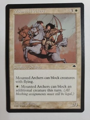 MTG Magic The Gathering Card Mounted ArchersSummon Soldiers White Tempest 1997 - Image 1 of 2
