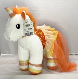 Build a Bear Candy Corn Unicorn Halloween Plush and Dress BAB Orange Yellow - Picture 1 of 13