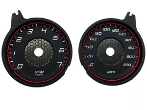 For Dodge Charger 220km/h 3D - Speedometer Dials from MPH to Km/h Cluster Gauges - Picture 1 of 4