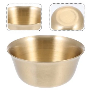 Copper Rice Bowl Footed Decorative Temple Worship Buddhist Offering - Imagen 1 de 12